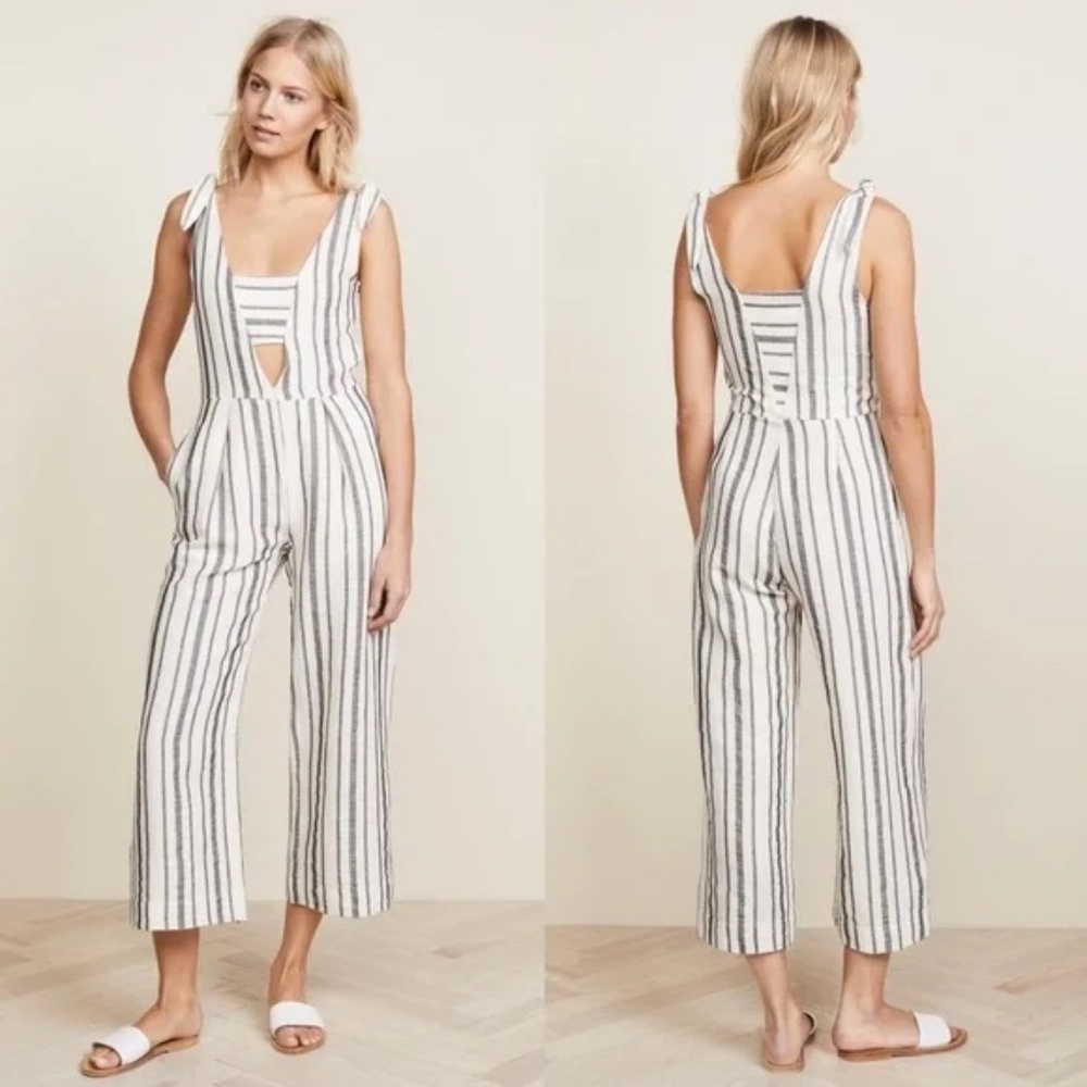 Levi’s Made & Crafted Beach Stripe Linen Blend Jumpsuit. Size 1.